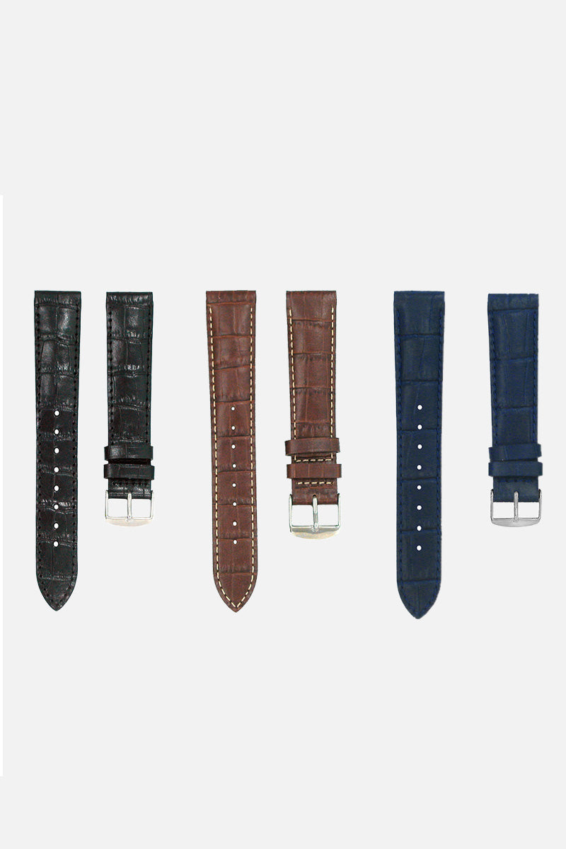 Black, Brown & Midnight Blue Triplet Set (3 Bands)