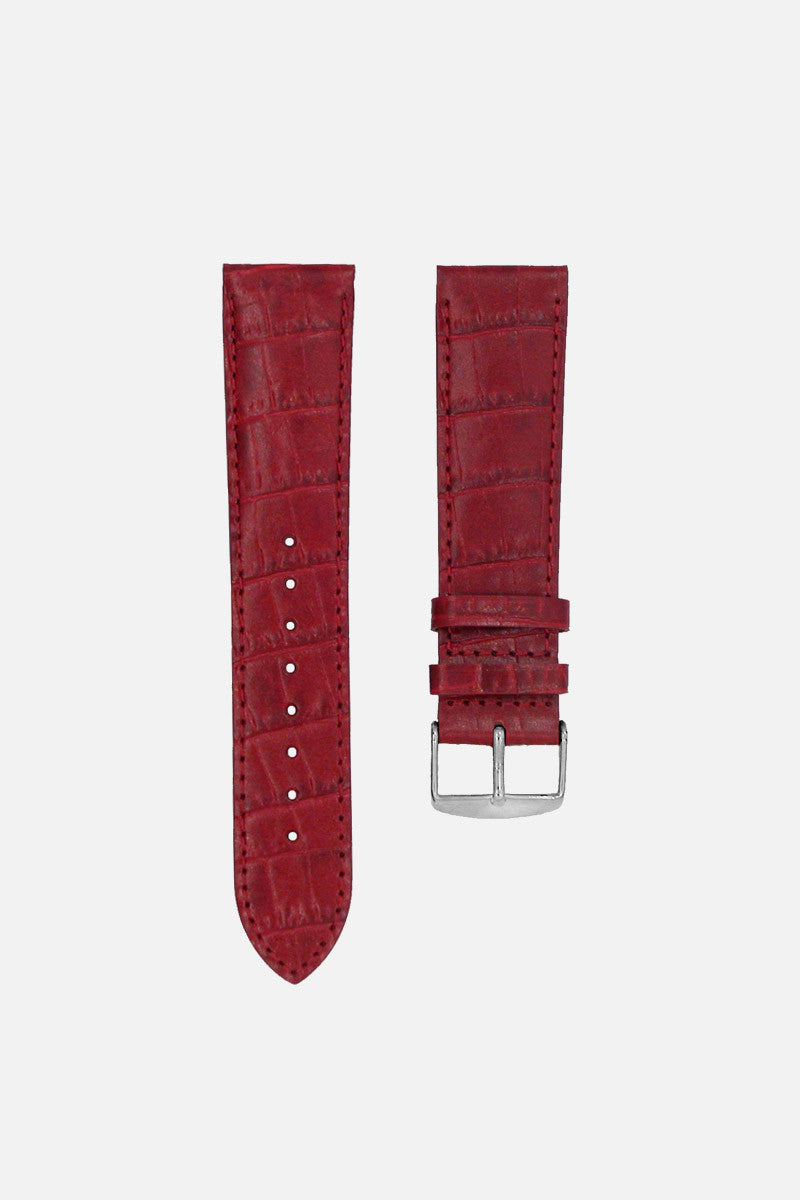Burgundy Gator Calf Band (22mm)