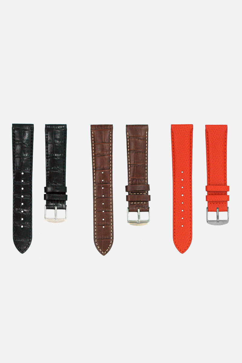 Black, Brown & Orange Triplet Set (3 Bands, 20mm)